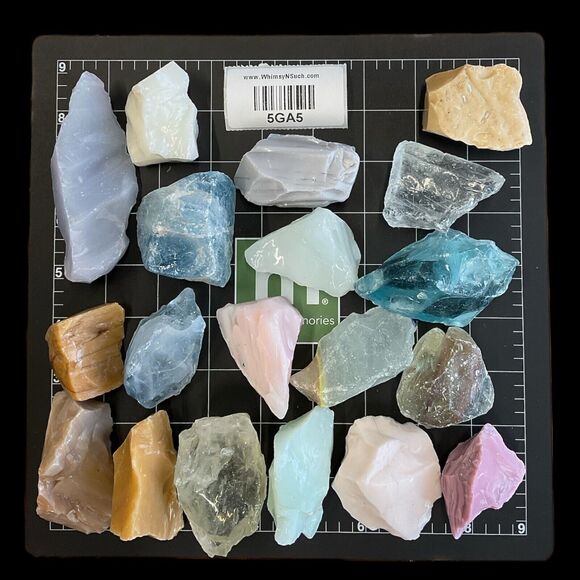 Art Glass Cullet Glowing Manganese Uranium Glass Bulk Assortment 3 LBS #5GA5 - Picture 10 of 10